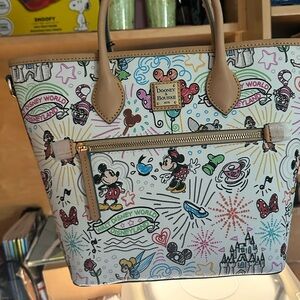 Dooney & Bourke Disney World Tote - Multicolor with Tan Handles